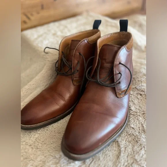 Florsheim Men's Brown Leather Lace-Up Shoes - Picture 10 of 14